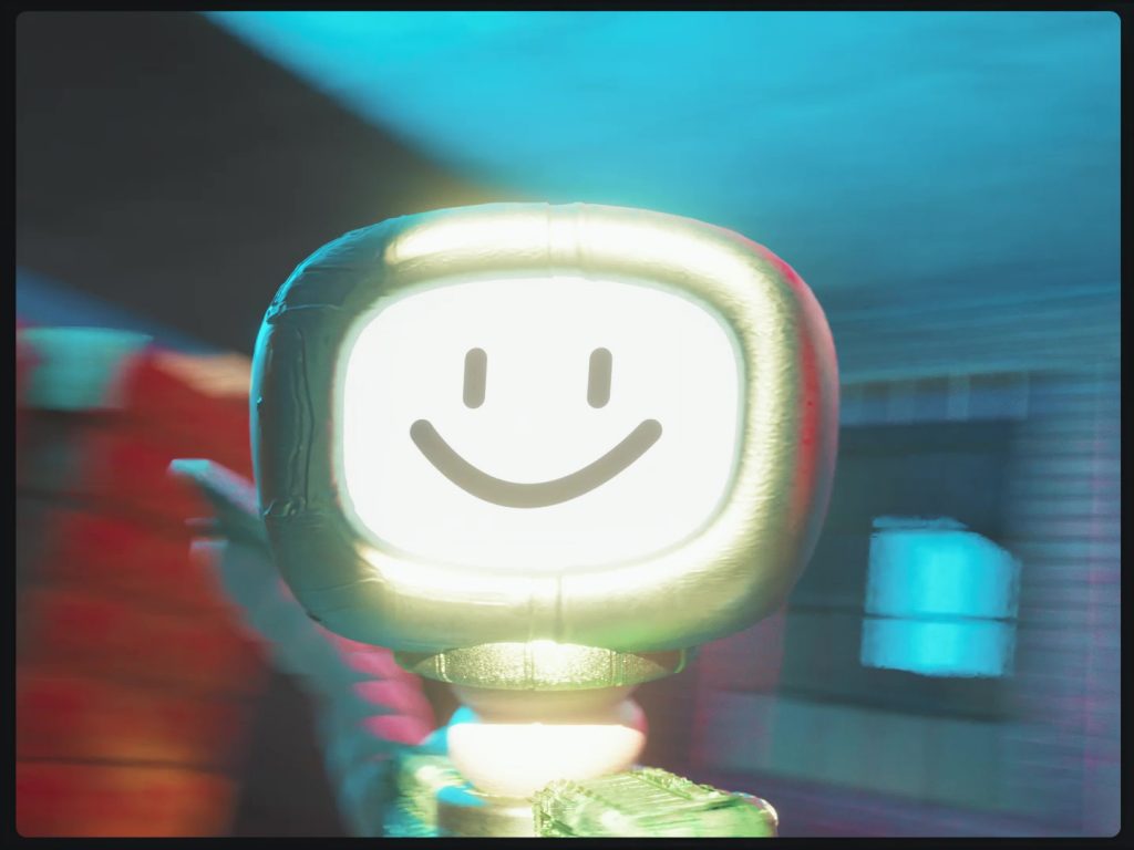 dancing robot in am i alright now music video by lion beach